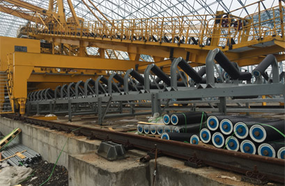 托輥施工現(xiàn)場